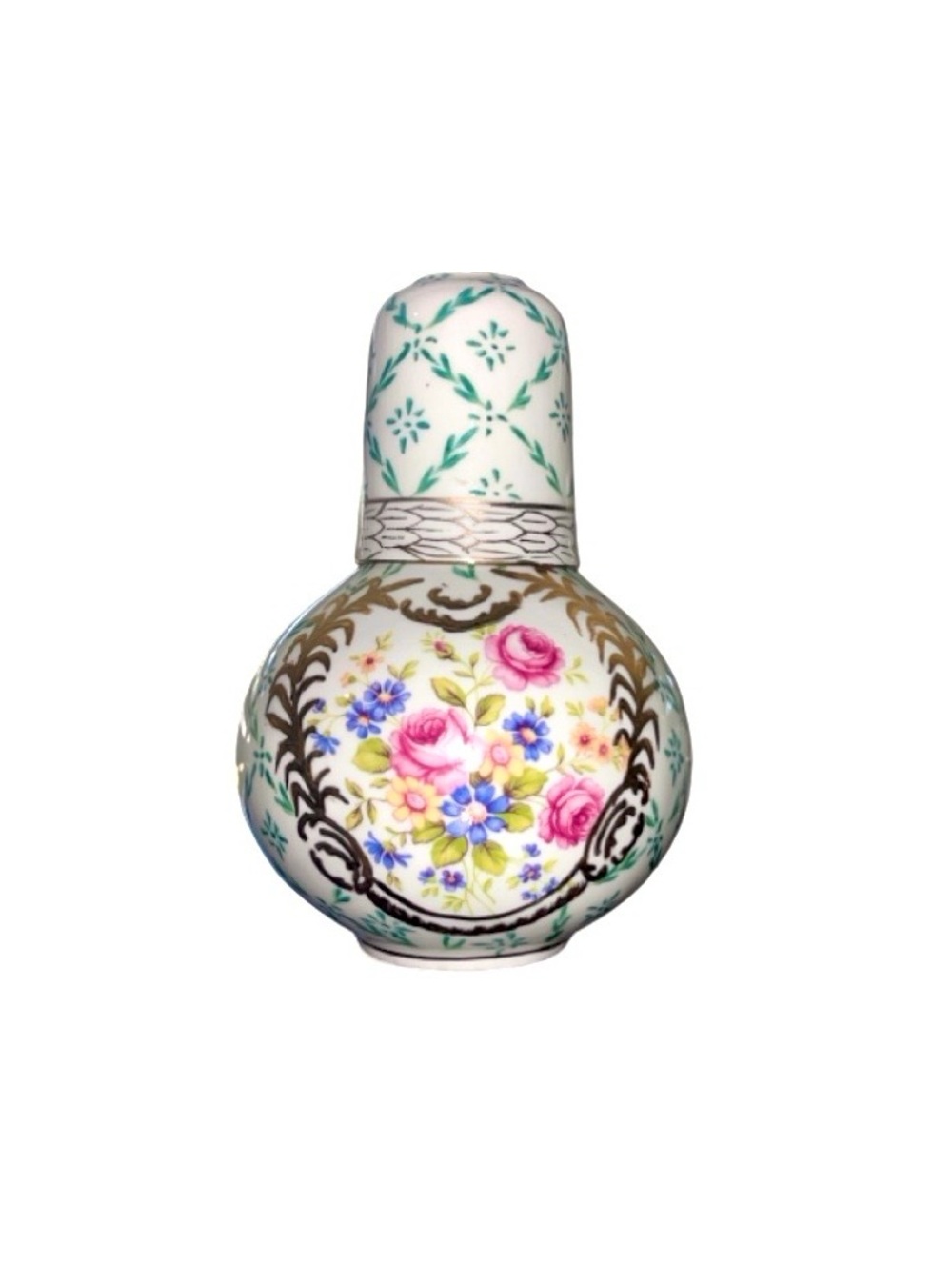 Chelsea House Hand-Painted Vintage Floral Porcelain Bedside Carafe